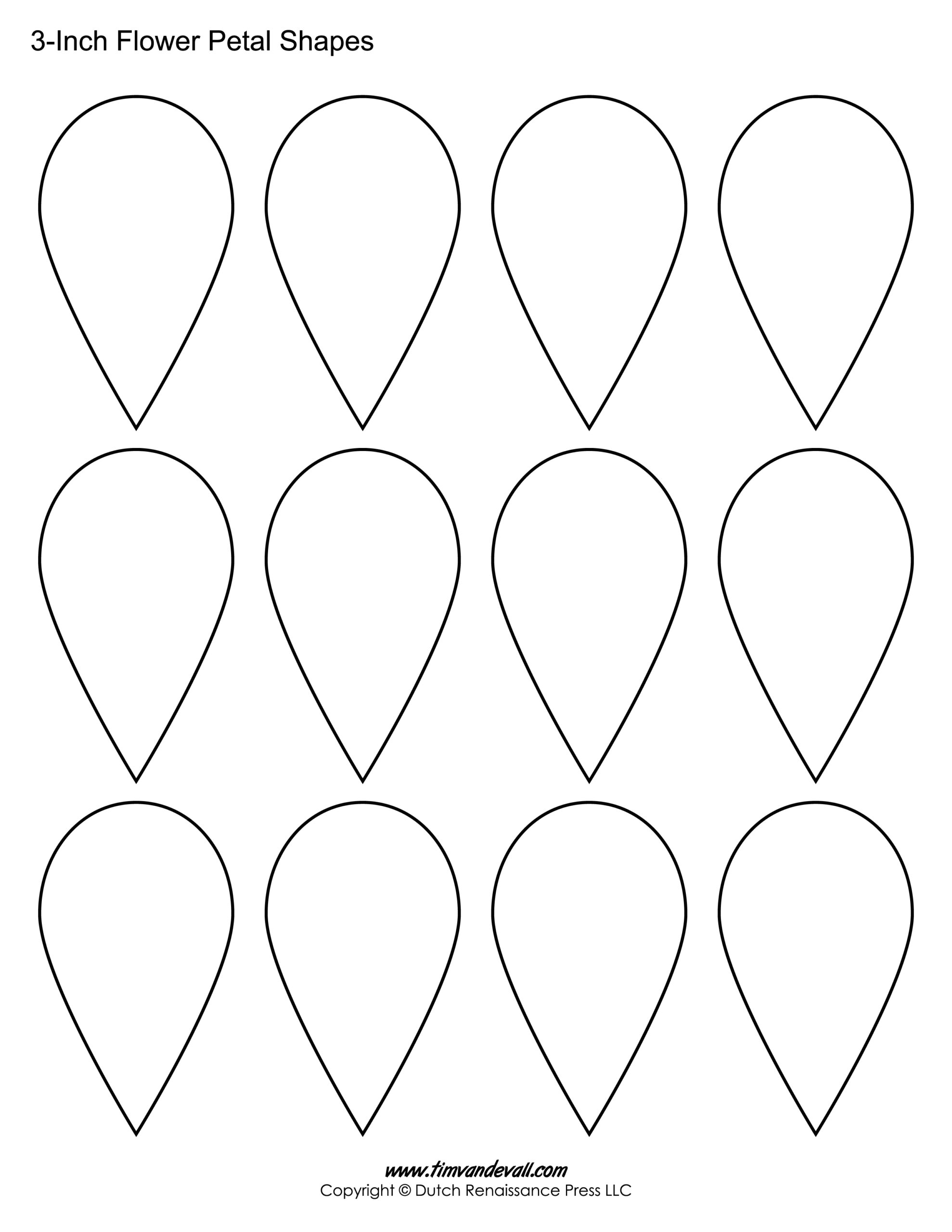 Flower Petal Templates Tim 39 s Printables