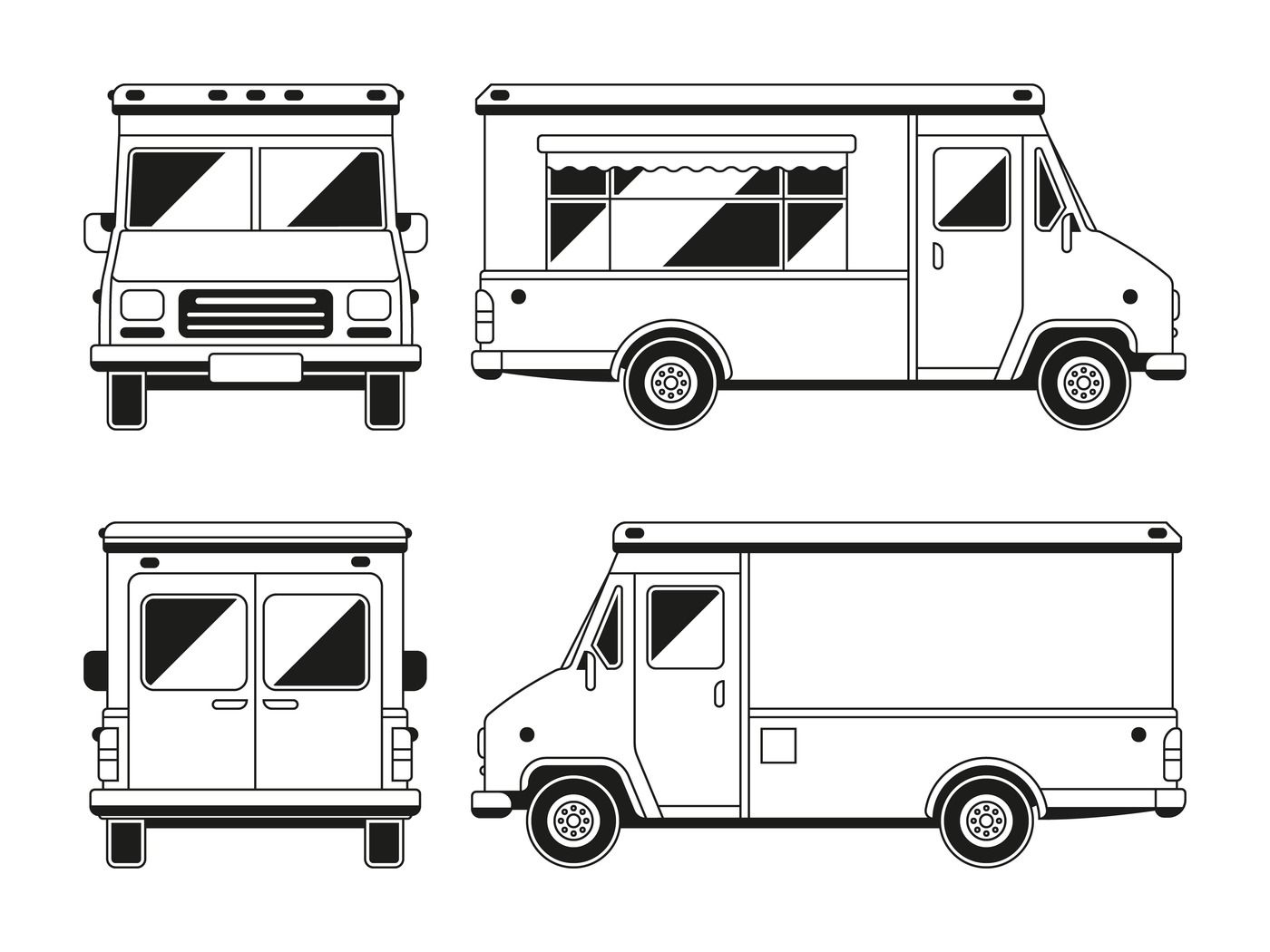 Food Truck Template Printable Web Food Truck Templates Design Bundles 