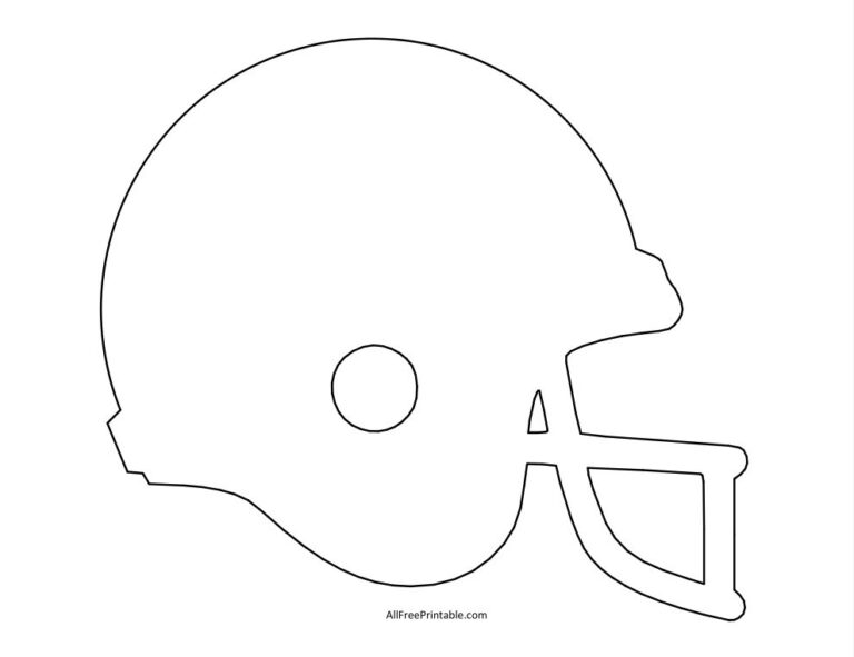 Football Helmet Template Free Printable