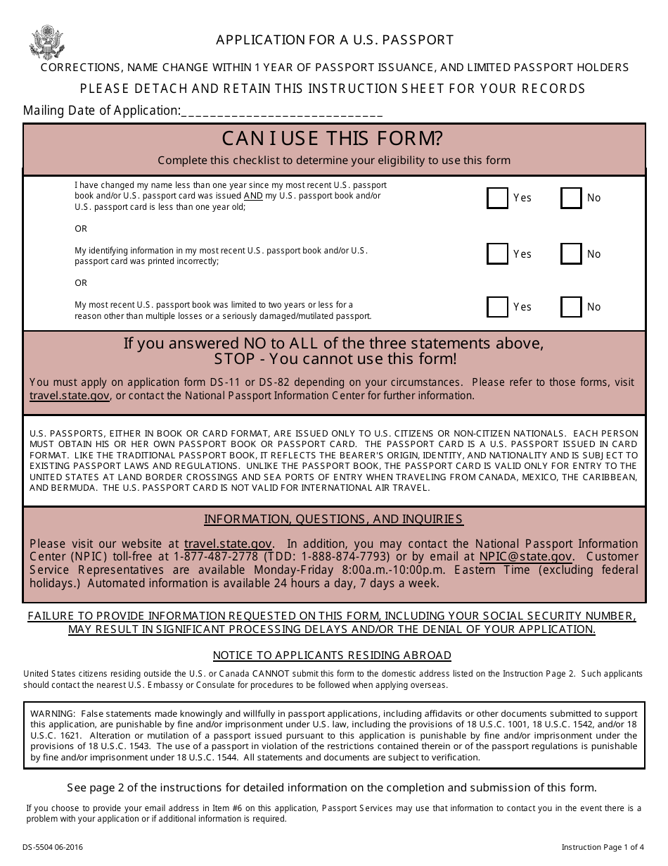 Form DS 5504 Fill Out Sign Online And Download Printable PDF 
