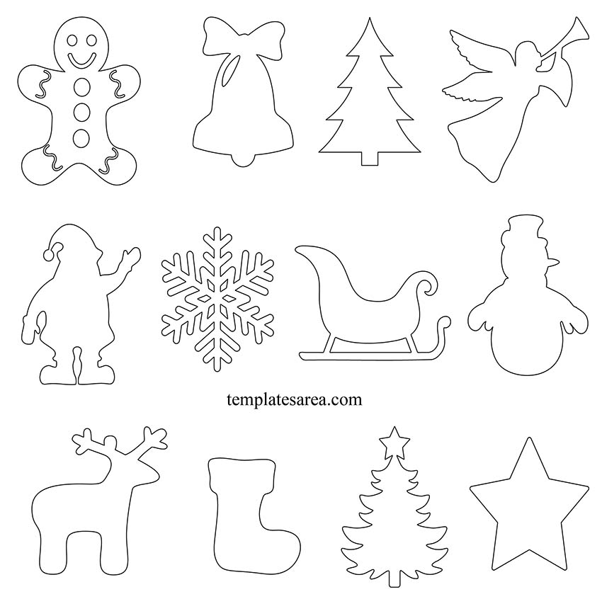 Free 12 Printable Christmas Ornament Shapes Templates TemplatesArea Free 12 Printable Christmas Ornament Shapes Templates TemplatesArea