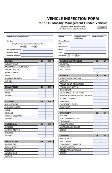 FREE 52 Inspection Forms In PDF MS Word XLS