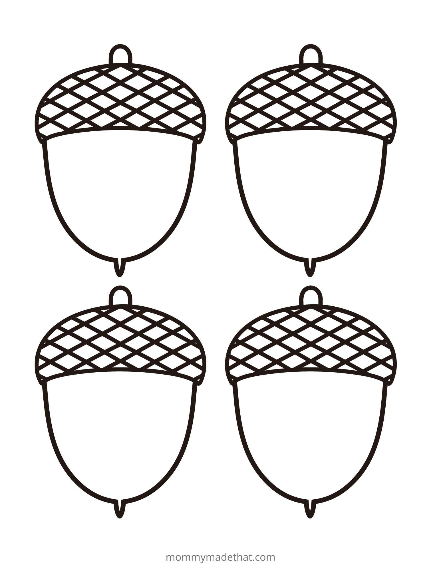 Free Acorn Template Printables Free Acorn Template Printables