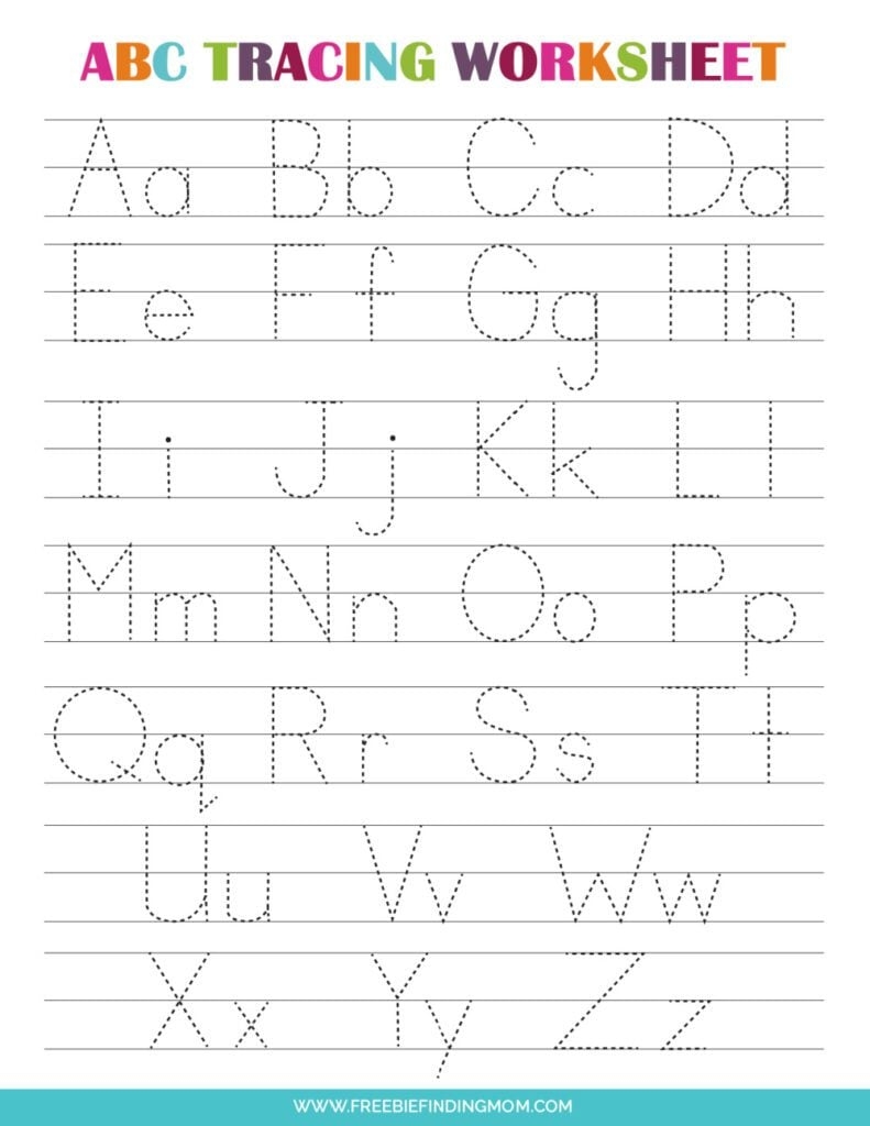 Free Alphabet Tracing Worksheets Printable PDFs Download Free 