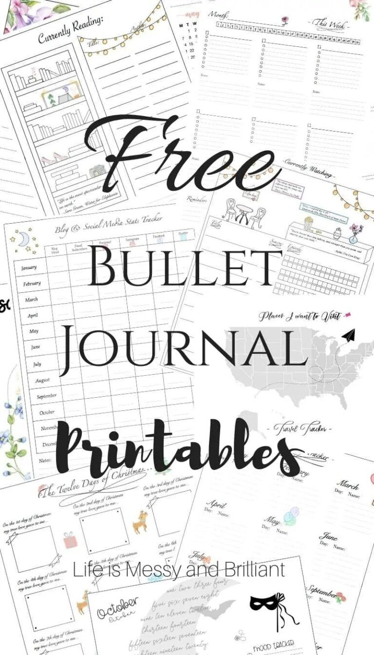 Free Bullet Journal Templates From A Wide Range Of Bullet Journal 