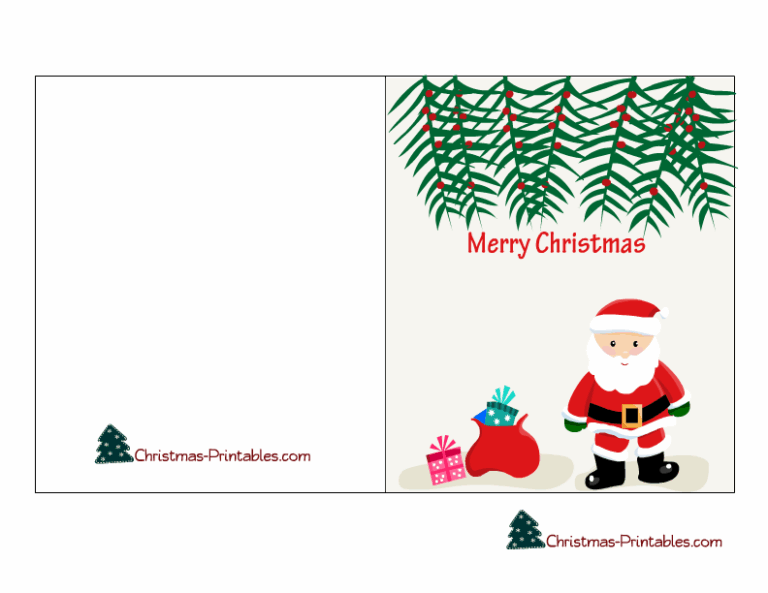 Free Christmas Card Printable Templates
