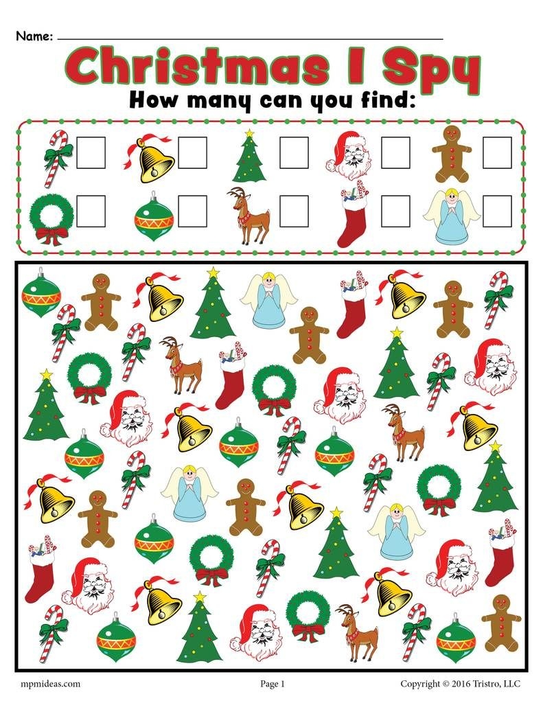 Free Christmas Printable Activities