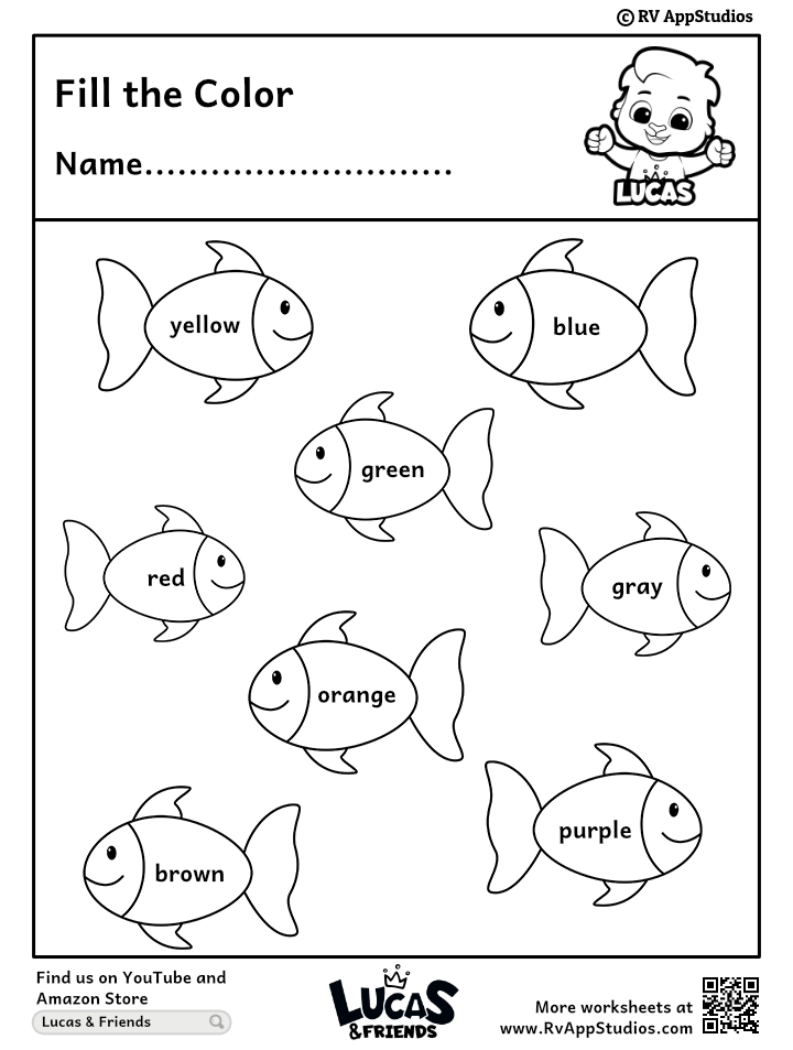 Free Color Worksheets For Kids Of All Ages Free Color Worksheets For Kids Of All Ages