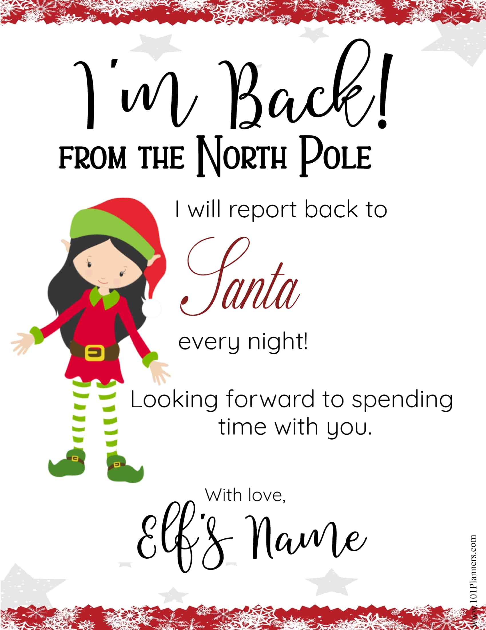 FREE Editable Elf On The Shelf Letter Template Elf Notes