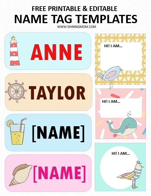 Free Editable Name Tag Templates 100 Awesome Designs 