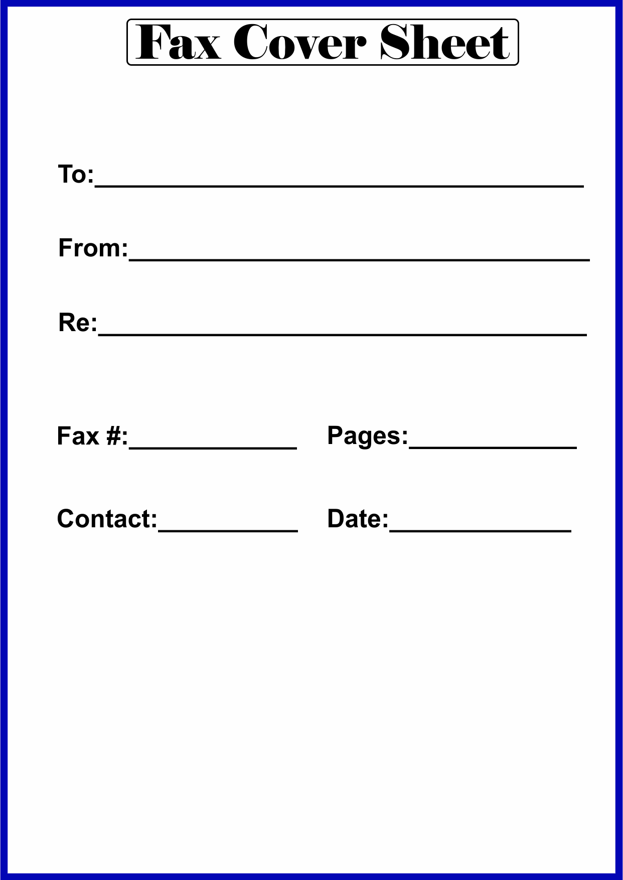 Free Editable Printable Fax Cover Sheet Free Templates Printable