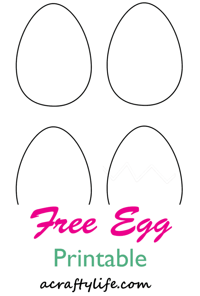 Free Egg Shape Template PDF Printable Easy Easter Craft A Crafty Life