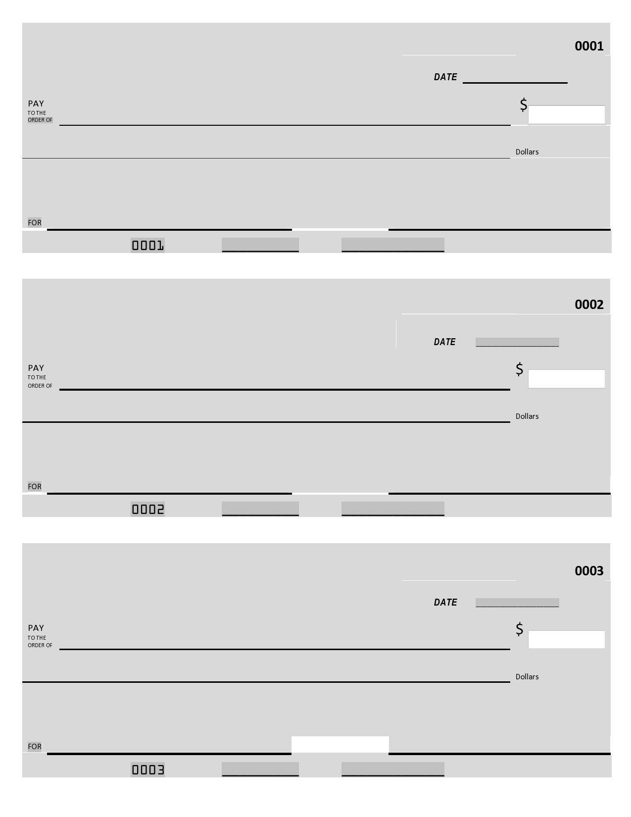 Free Fillable Blank Business Check Template