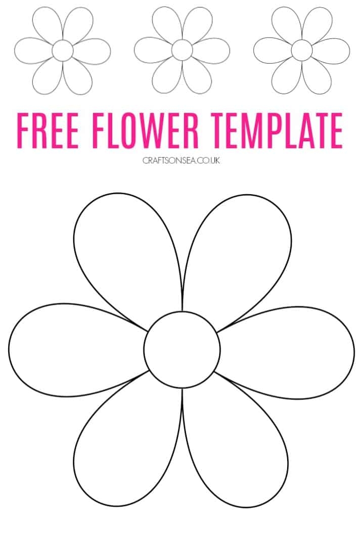 FREE Flower Template Printable PDF Crafts On Sea FREE Flower Template Printable PDF Crafts On Sea