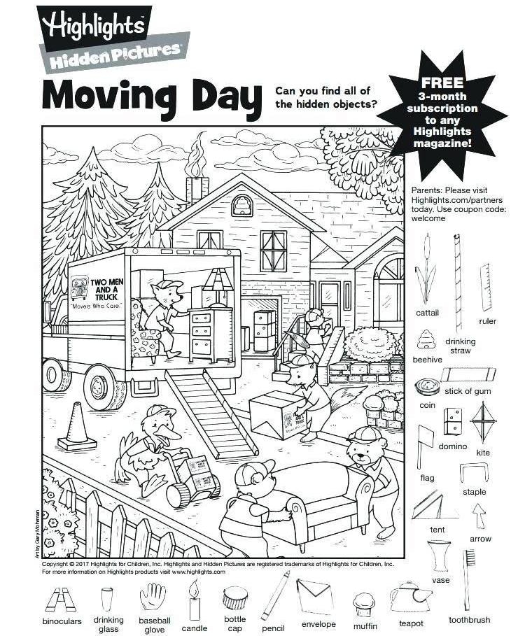 Free Highlights Hidden Pictures Printable Worksheets