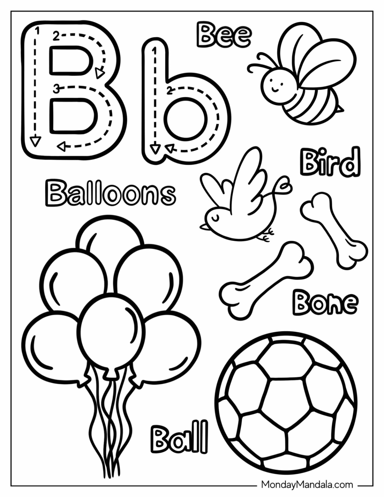 Free Letter B Coloring Pages Download Free Letter B Coloring Pages Png