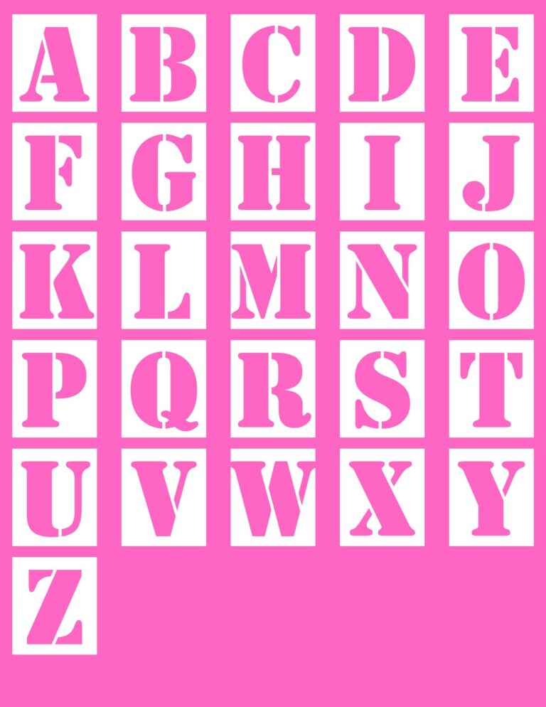 Free Printable 1 Inch Letter Stencil Sheets PDF Included Printables Hub