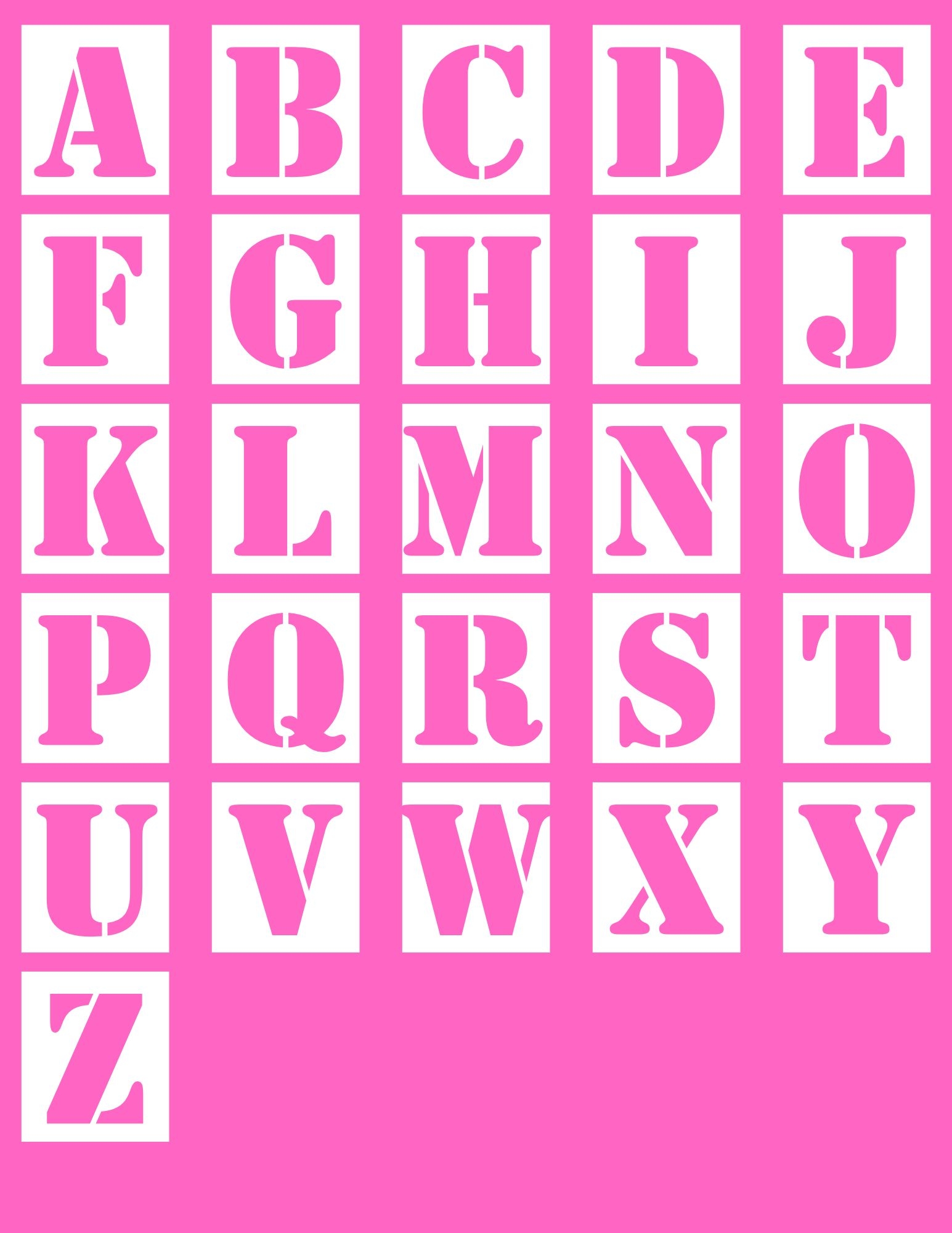 Free Printable 1 Inch Letter Stencil Sheets PDF Included Printables Hub