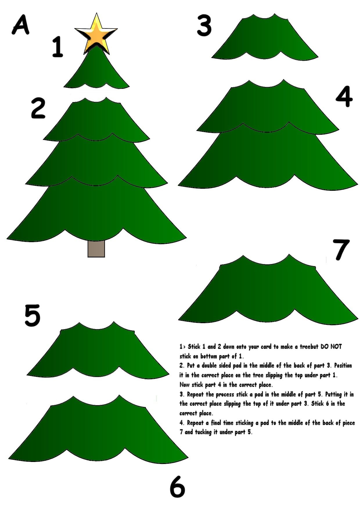 Free Printable 3D Christmas Tree Template Social Media Template