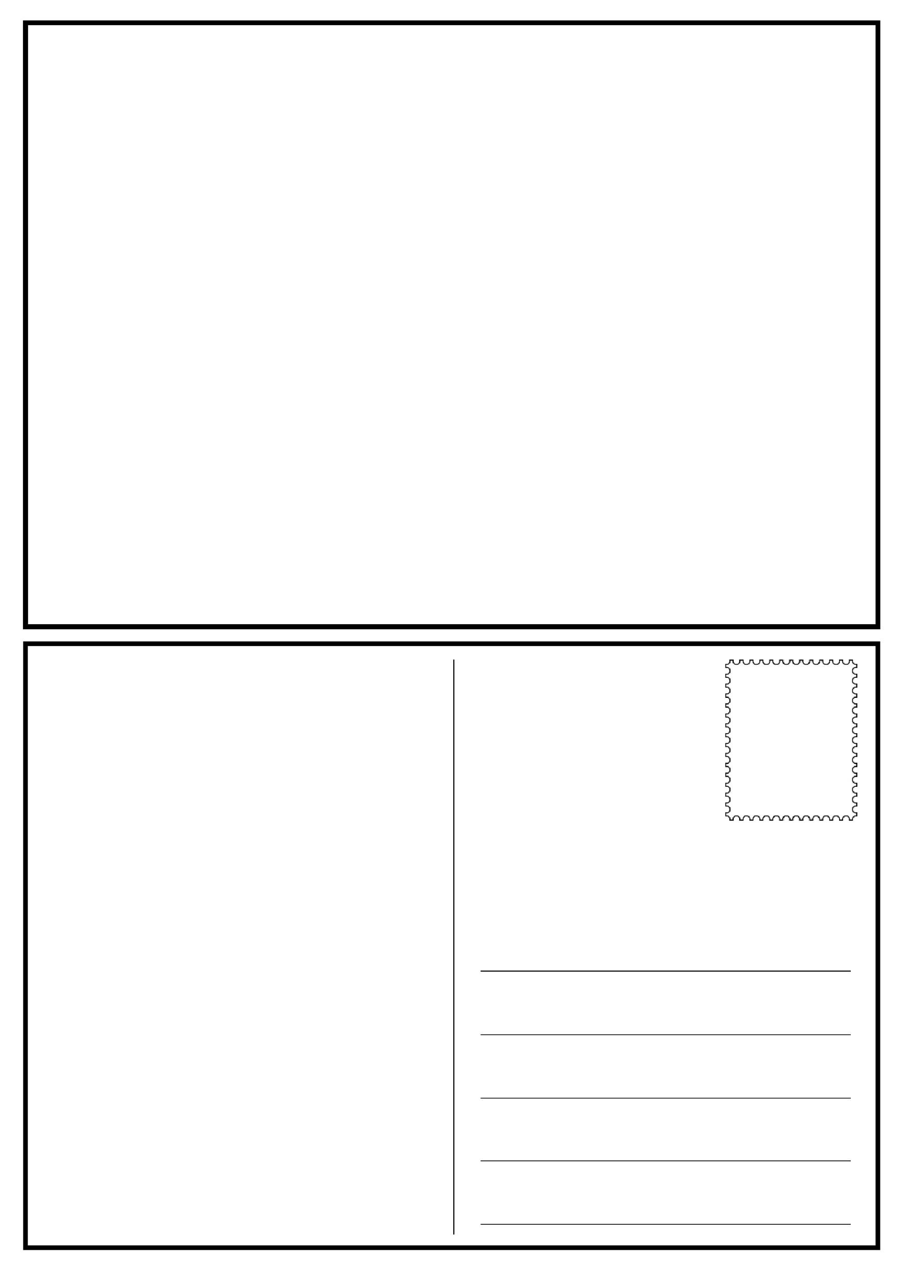 Free Printable 4X6 Postcard Template