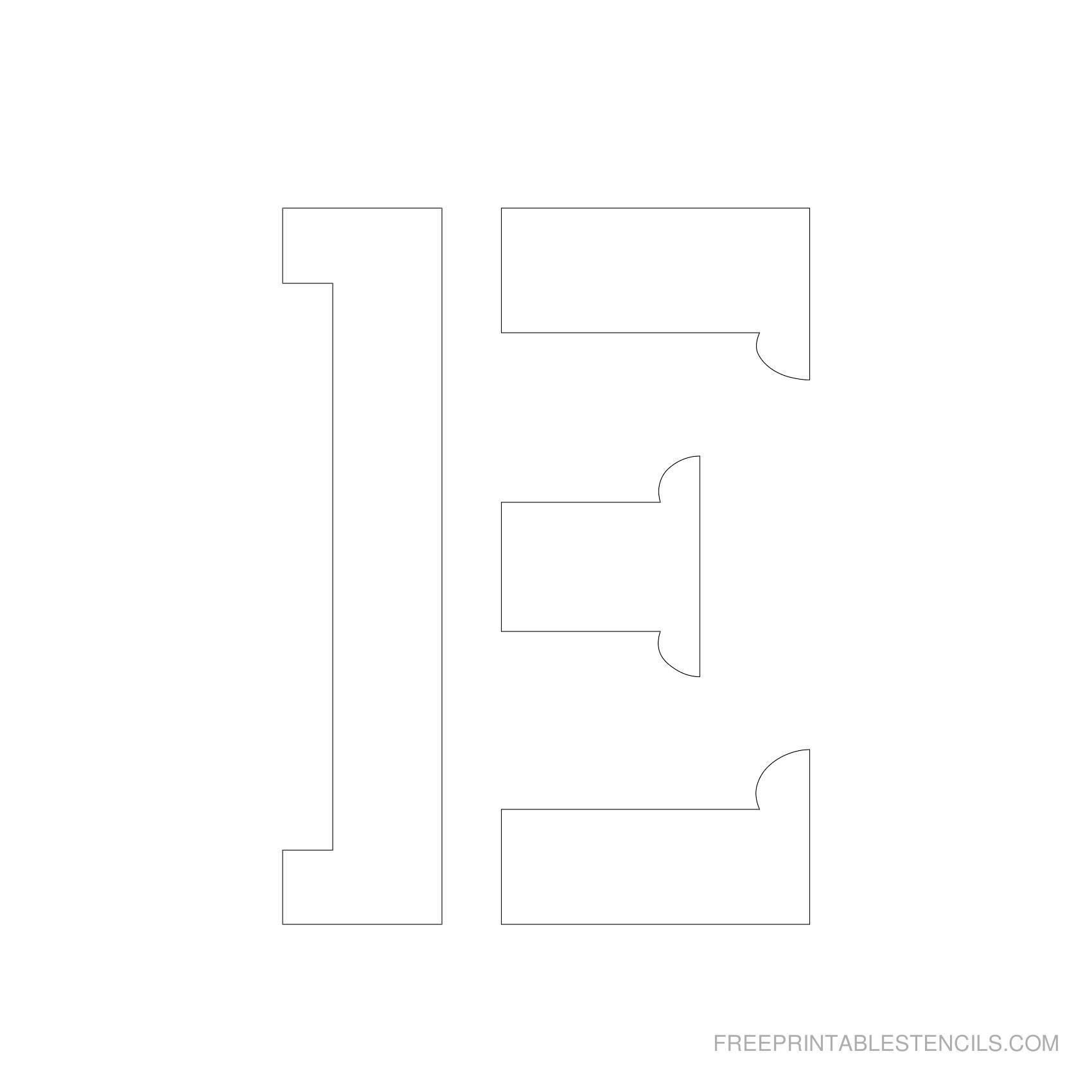 Free Printable 5 Inch Letter Stencils A Z Block Letters 