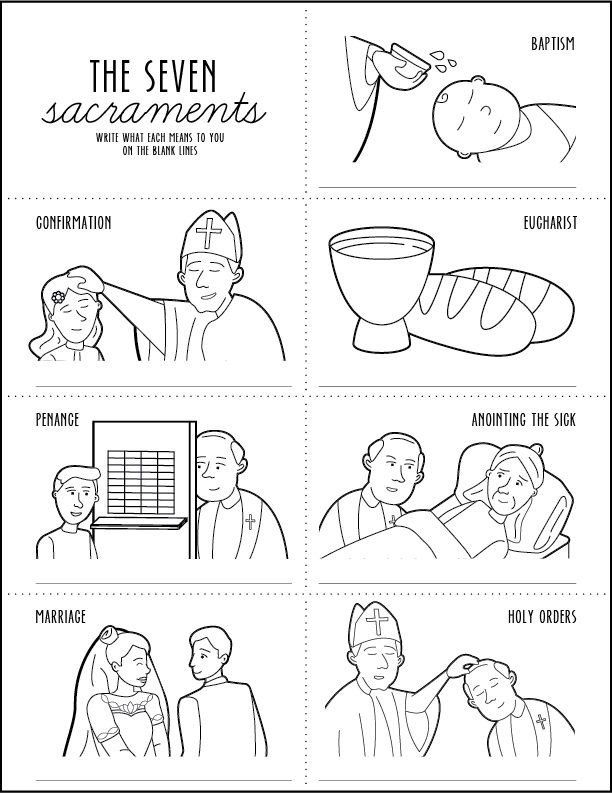Free Printable 7 Sacraments Worksheet