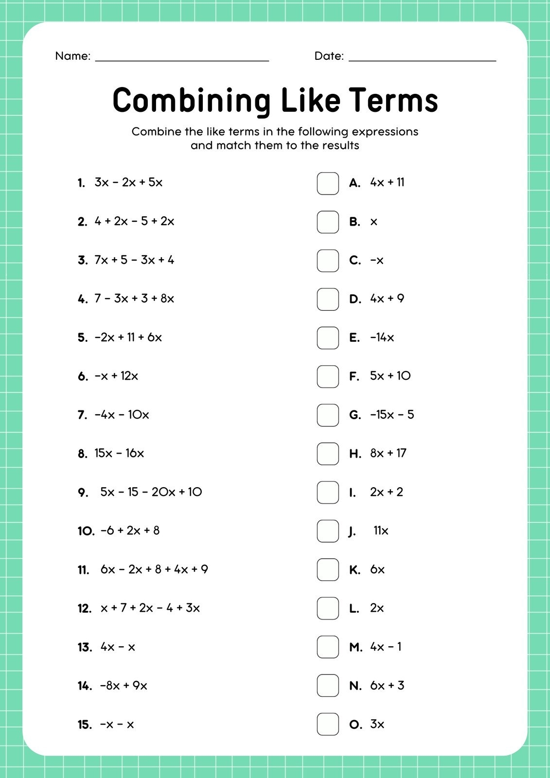 Free Printable 8th Grade Math Worksheet Templates Canva Worksheets Free Printable 8th Grade Math Worksheet Templates Canva Worksheets