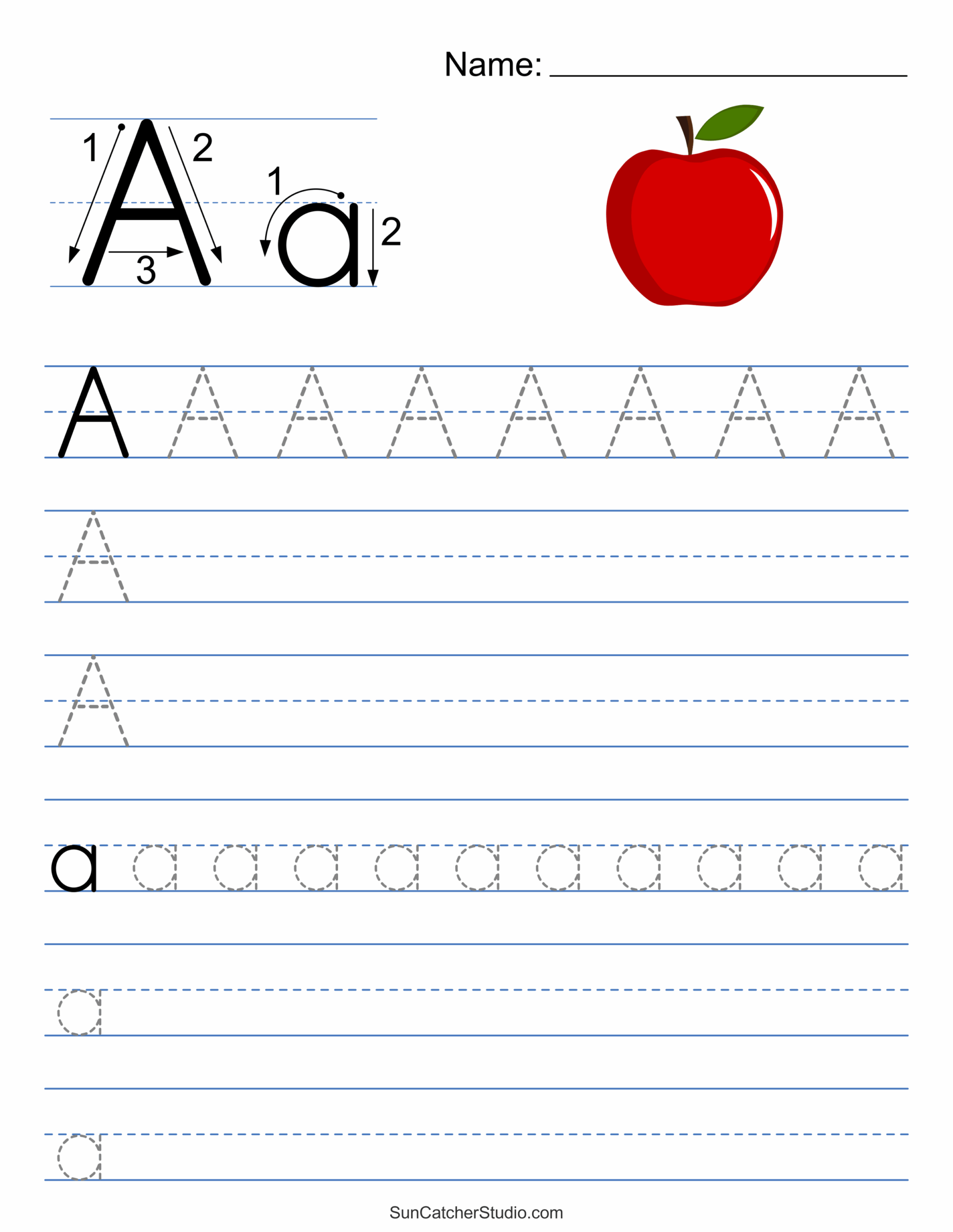 Free Printable Alphabet Letters Tracing Worksheets Download Free