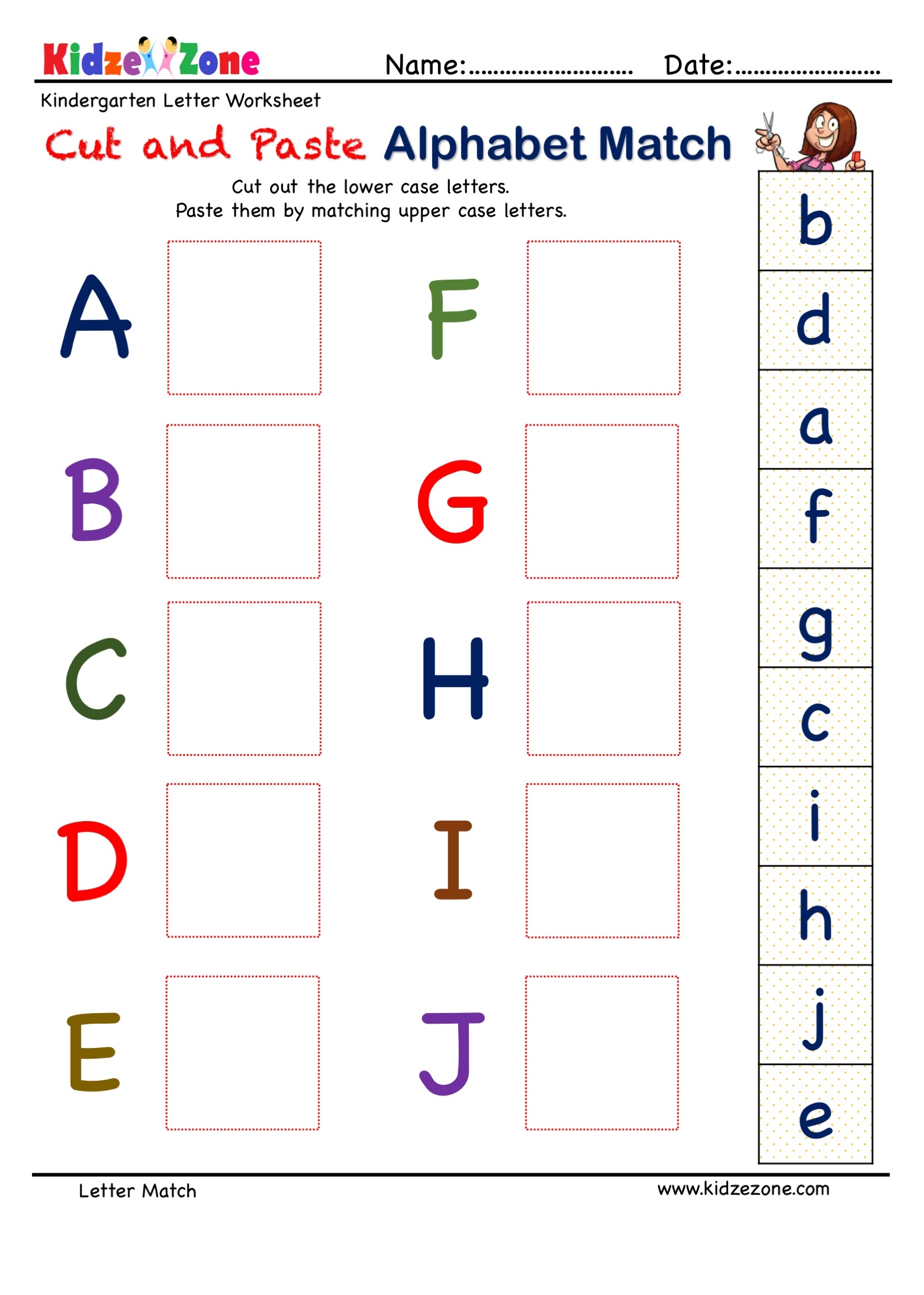 Free Printable Alphabet Matching Sheets