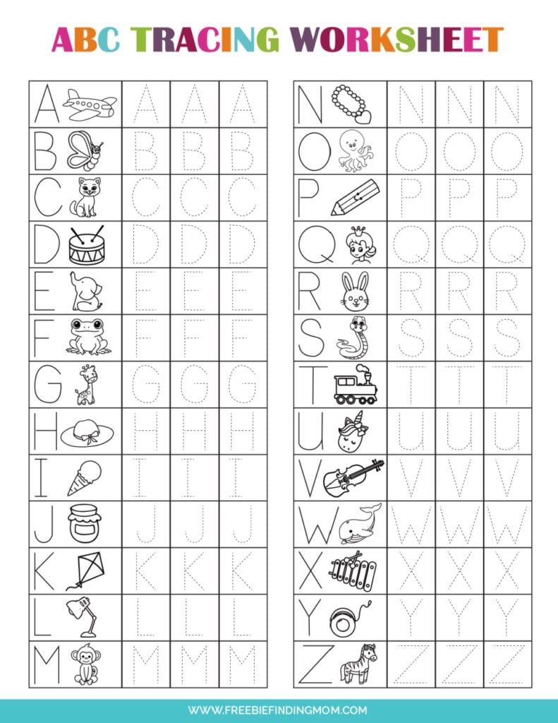 Free Printable Alphabet Tracing Worksheet Download Free Printable