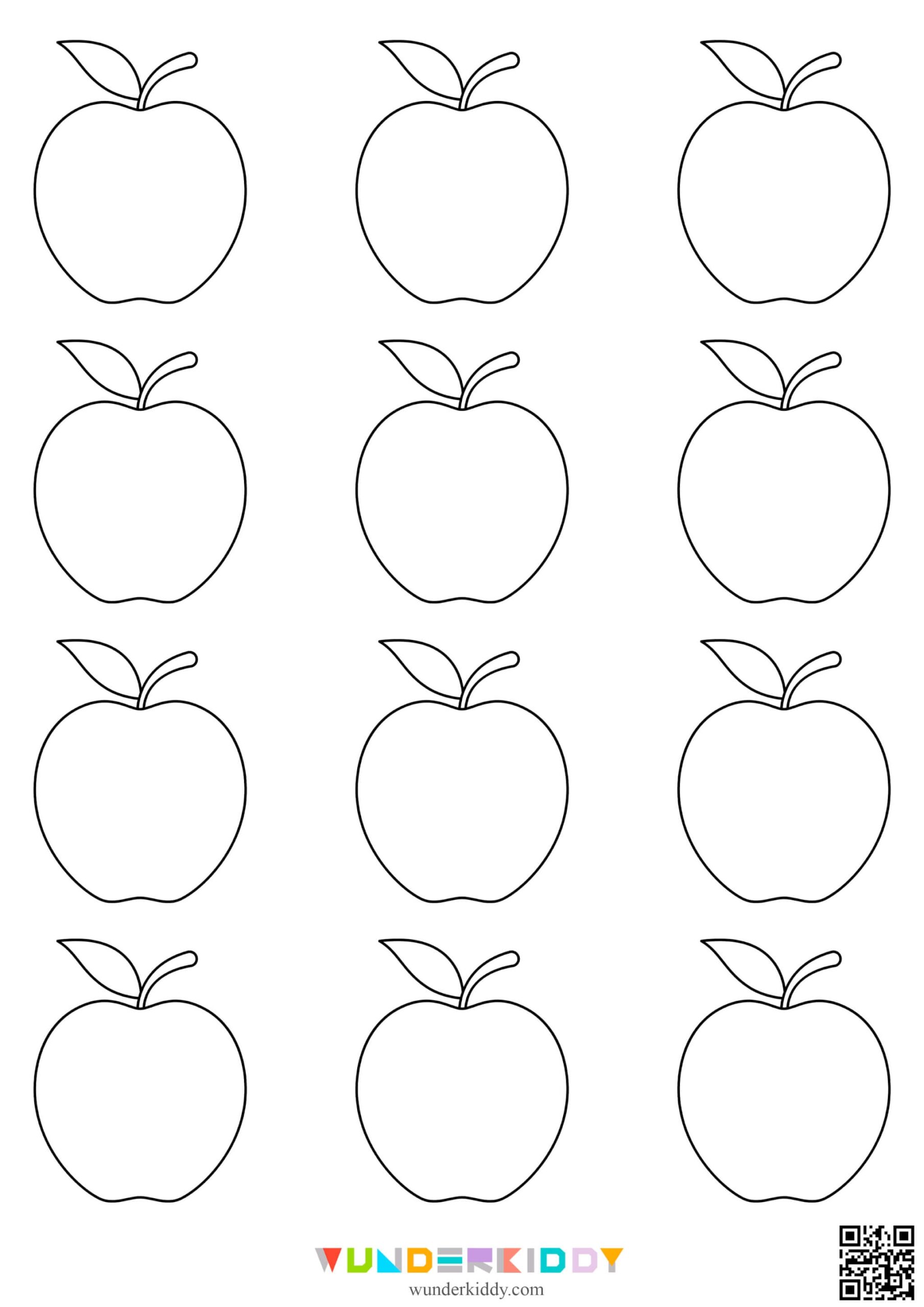 Free Printable Apple Template And Coloring Pages For Kids Free Printable Apple Template And Coloring Pages For Kids