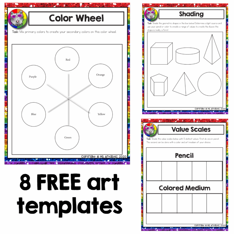 Free Printable Art Worksheets