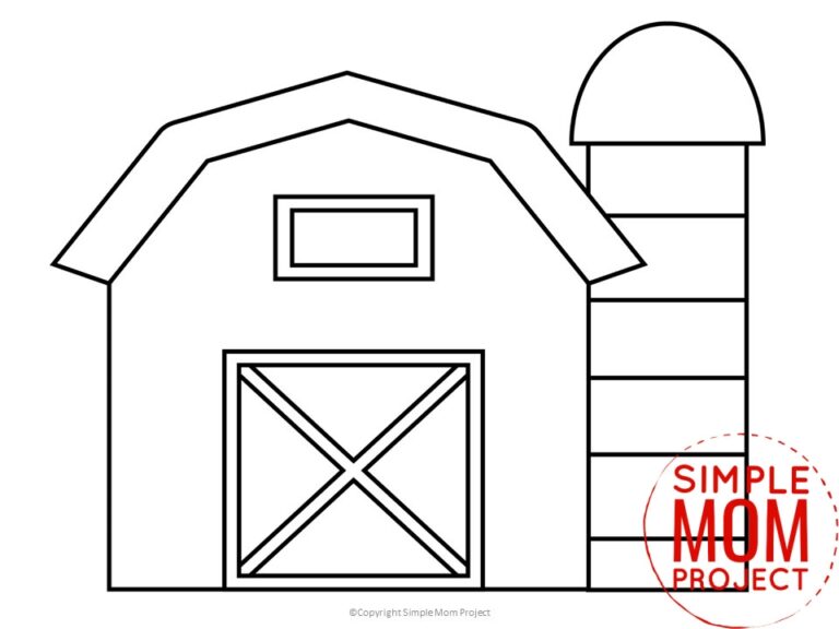 Free Printable Barn Template Simple Mom Project