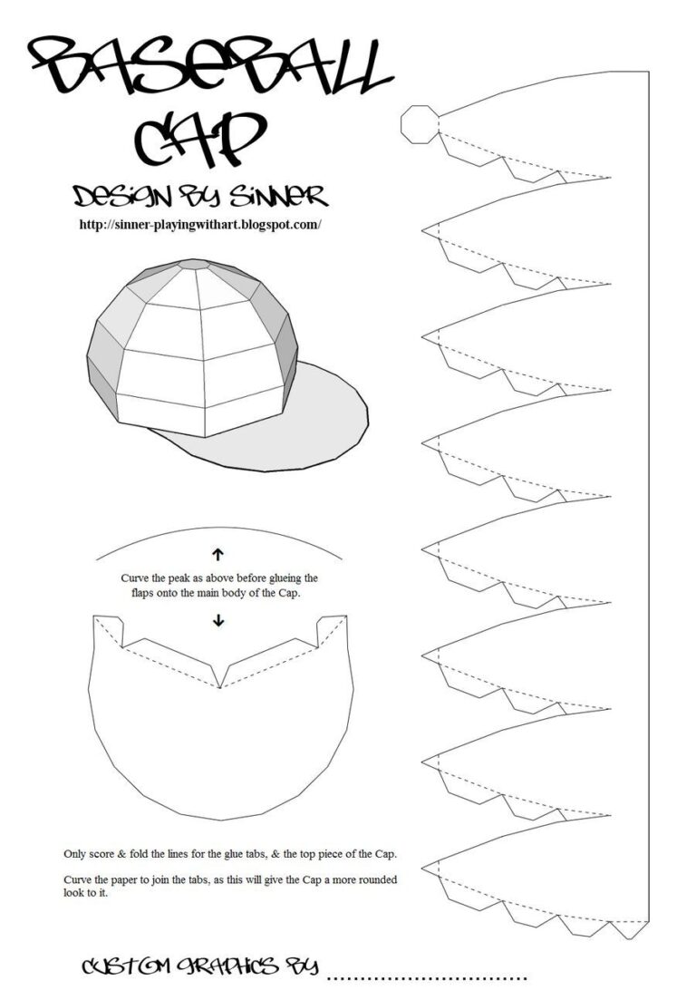 Free Printable Baseball Hat Template Printable Get Your Hands On 
