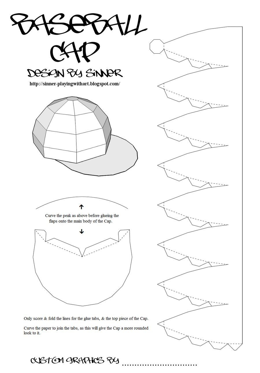 Free Printable Baseball Hat Template Printable Get Your Hands On