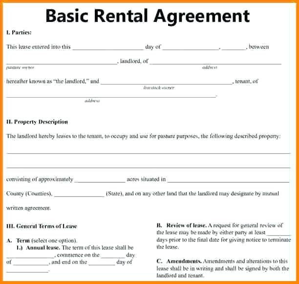 Free Printable Basic Rental Agreement Word Free Printable Basic Rental Agreement Word