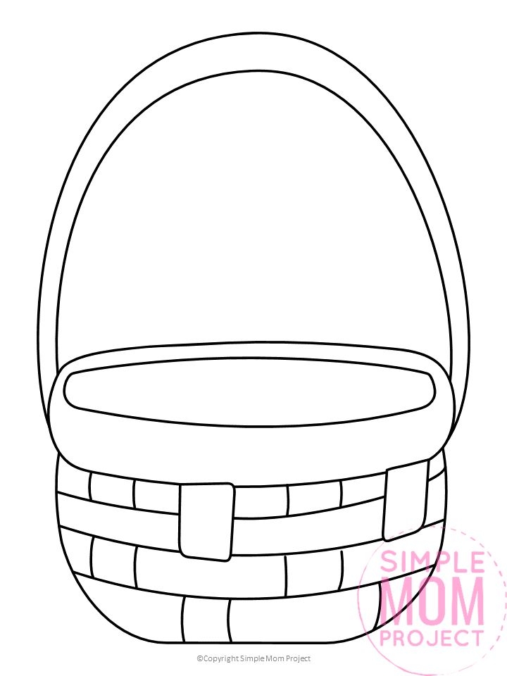 Free Printable Basket Template For Easter Picnics And Fruit Free Printable Basket Template For Easter Picnics And Fruit