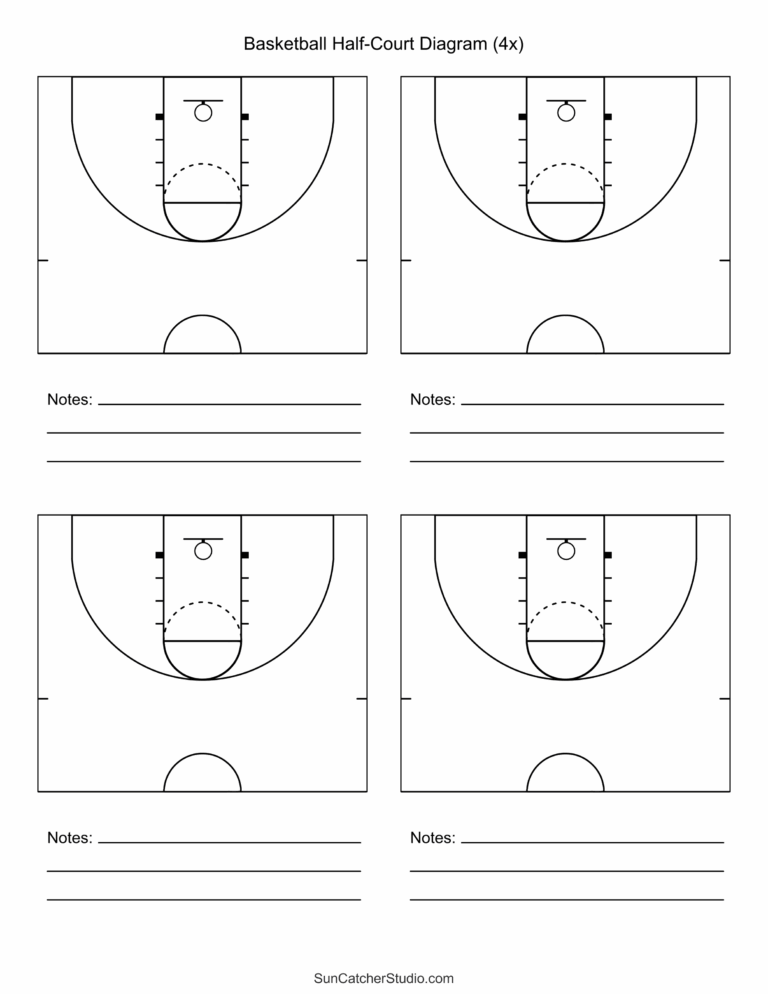 Free Printable Basketball Court Diagrams Layout Free Printables 