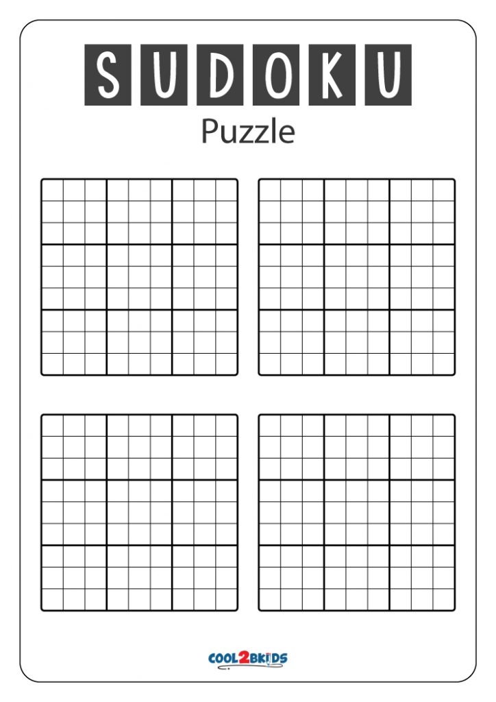 Free Printable Blank Sudoku Puzzles