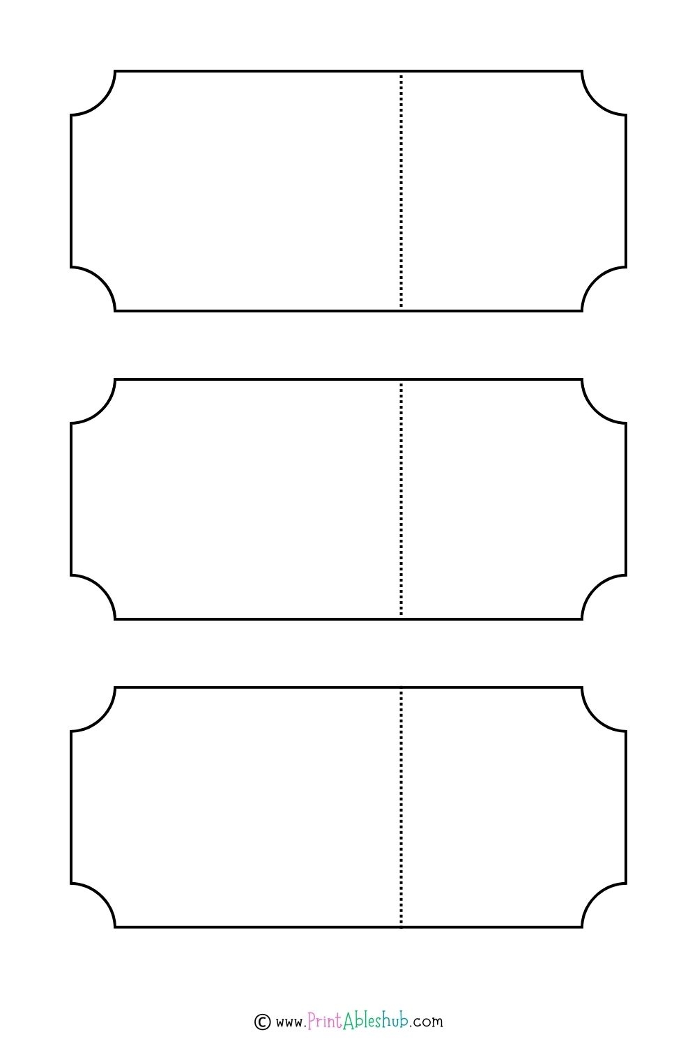 Free Printable Blank Ticket Design Templates PDF Included 