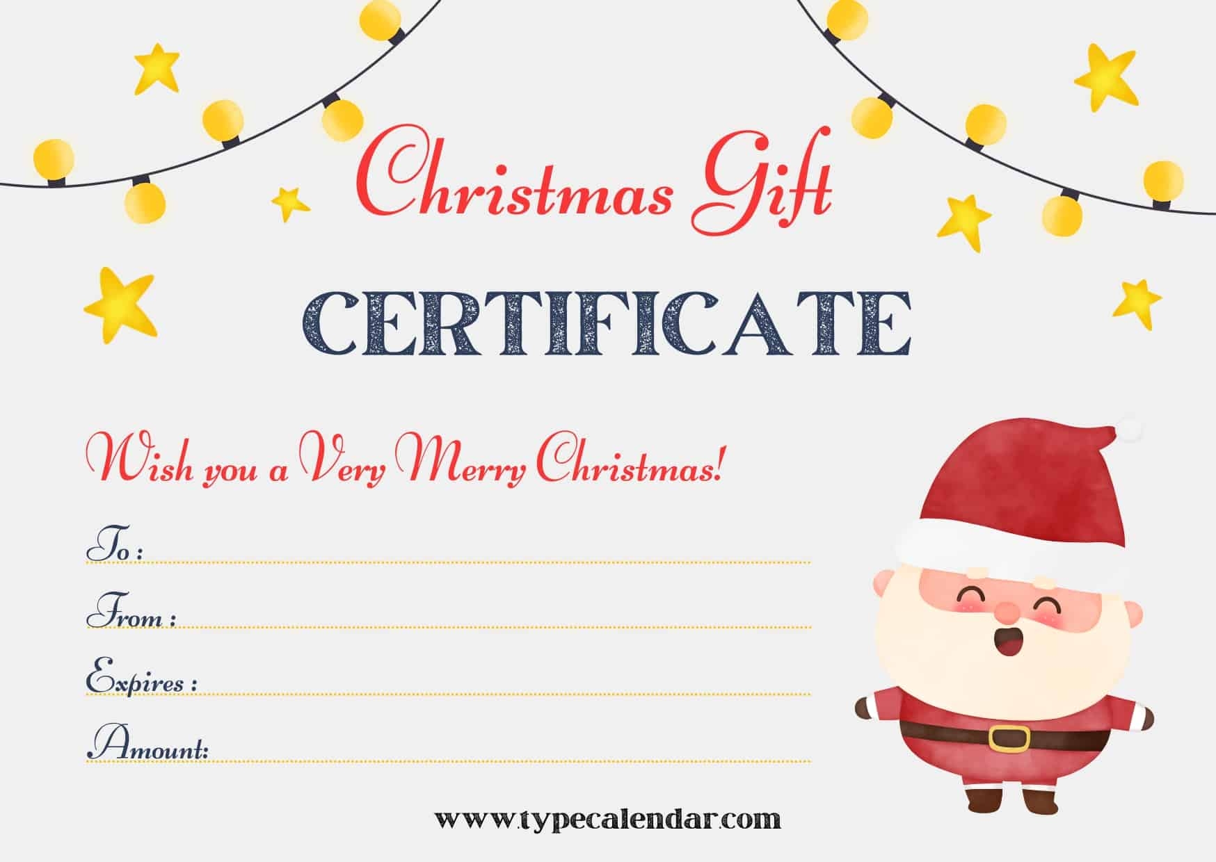 Free Printable Christmas Gift Certificate Templates Spread Christmas 