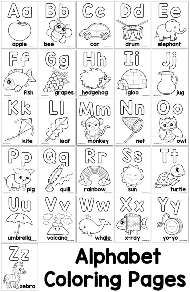 Free Printable Coloring Pages Abc Letters