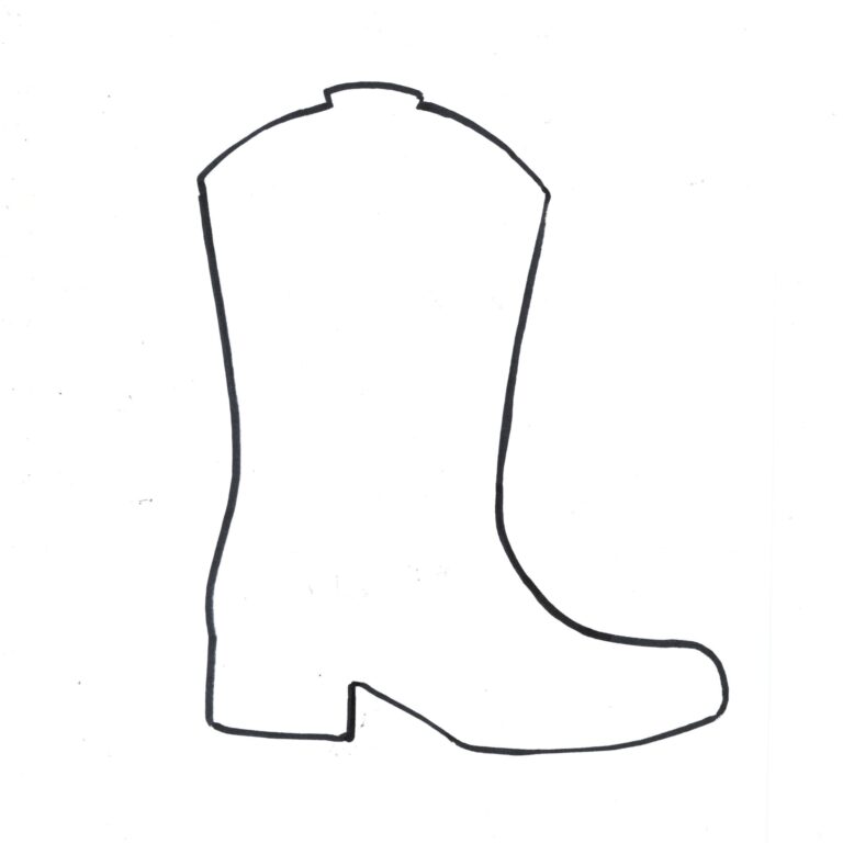 Free Printable Cowboy Boot Template Template Samples