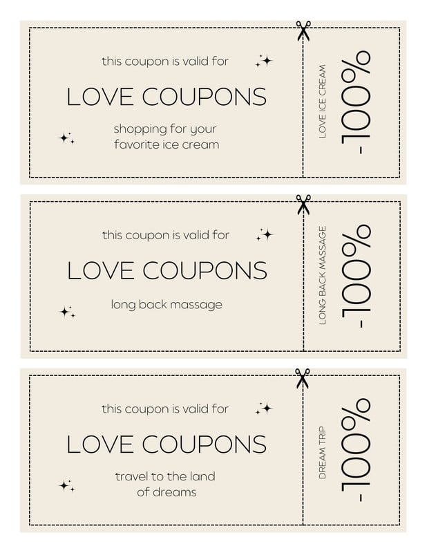 Free Printable Customizable Coupon Templates Canva