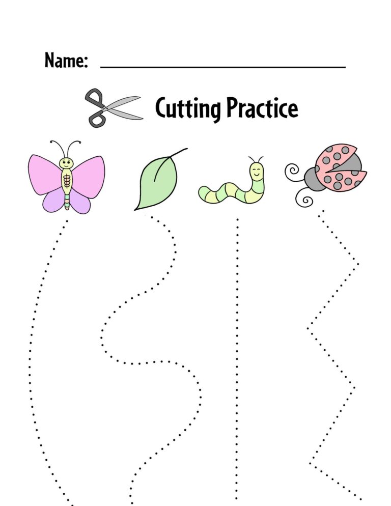 Free Printable Cutting Worksheets For Preschoolers The Hollydog Blog
