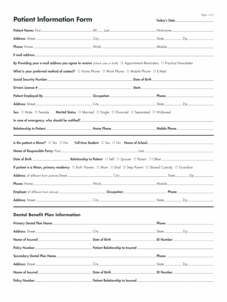 Free Printable Dental Forms Fill Out Sign Online DocHub