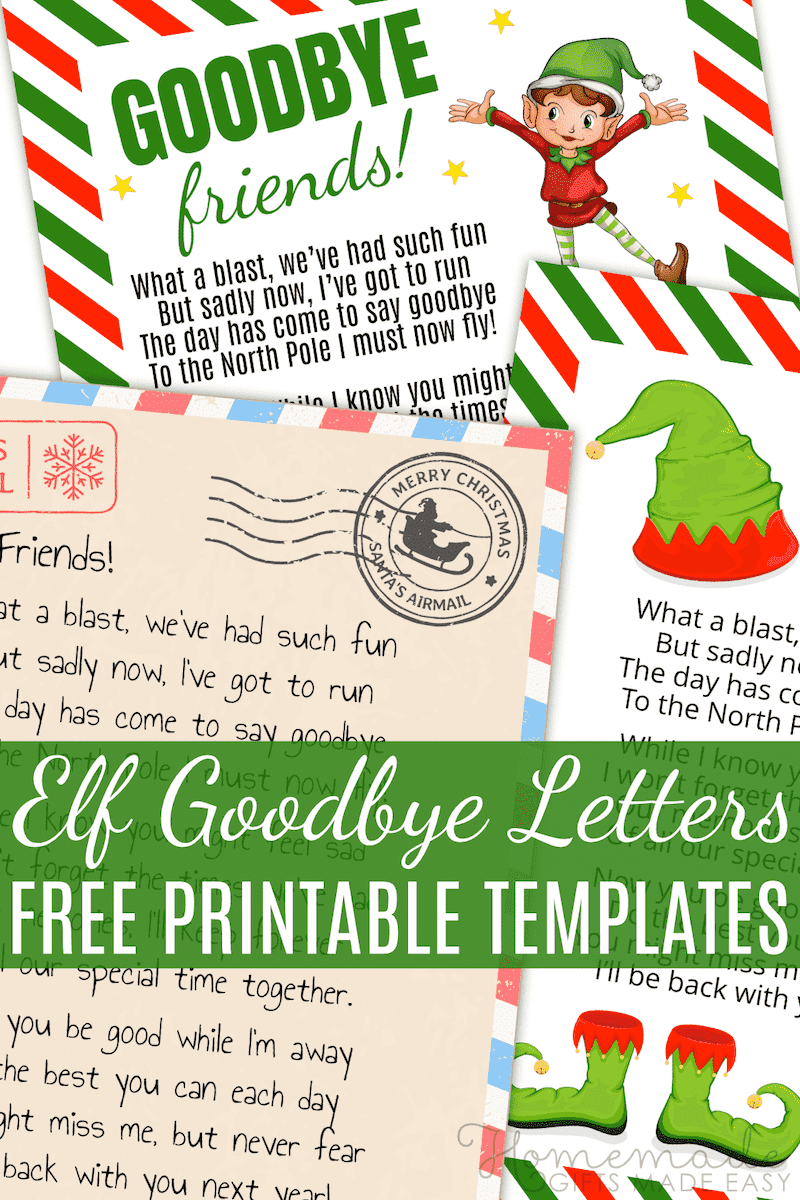 Free Printable Editable Elf On The Shelf Goodbye Letter