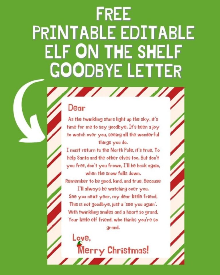 Free Printable Elf On The Shelf Letter Editable