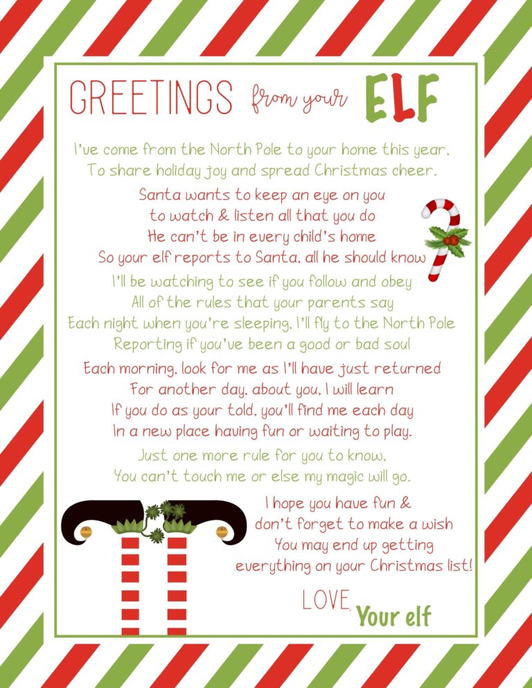 Free Printable Elf On The Shelf Welcome Letter Letter Structure Basics