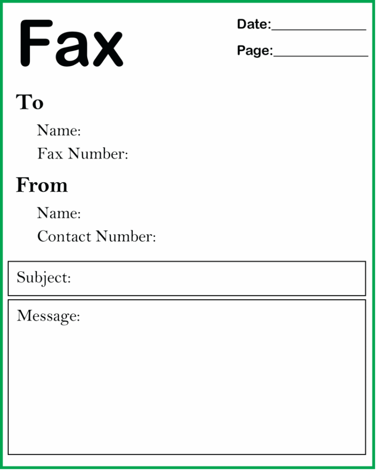 Free Printable Fax Cover Sheet Templates Sample Examples